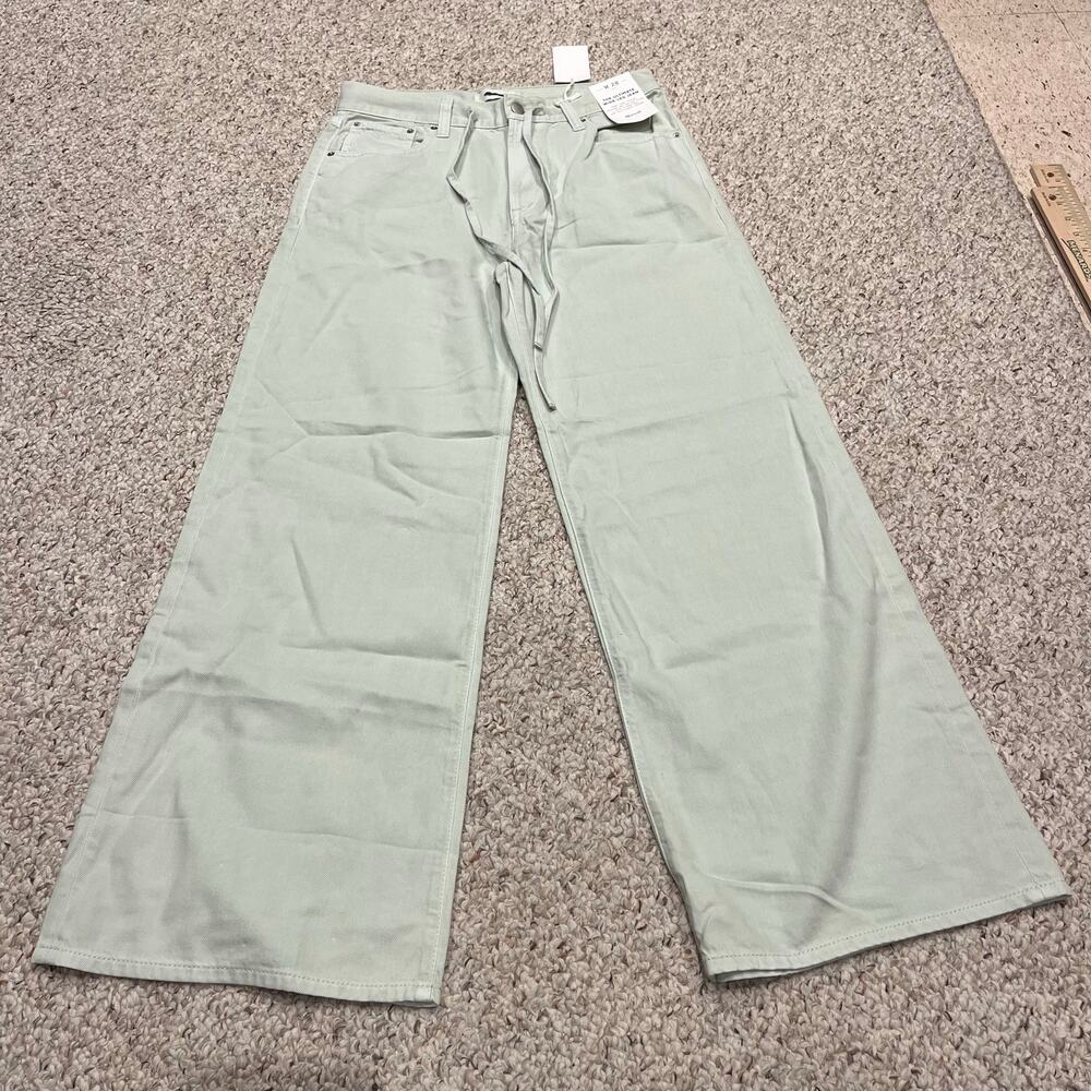 Madewell Shopbob Ultimate Wide Leg Jean 28 Airy Denim Green Casual FLAW